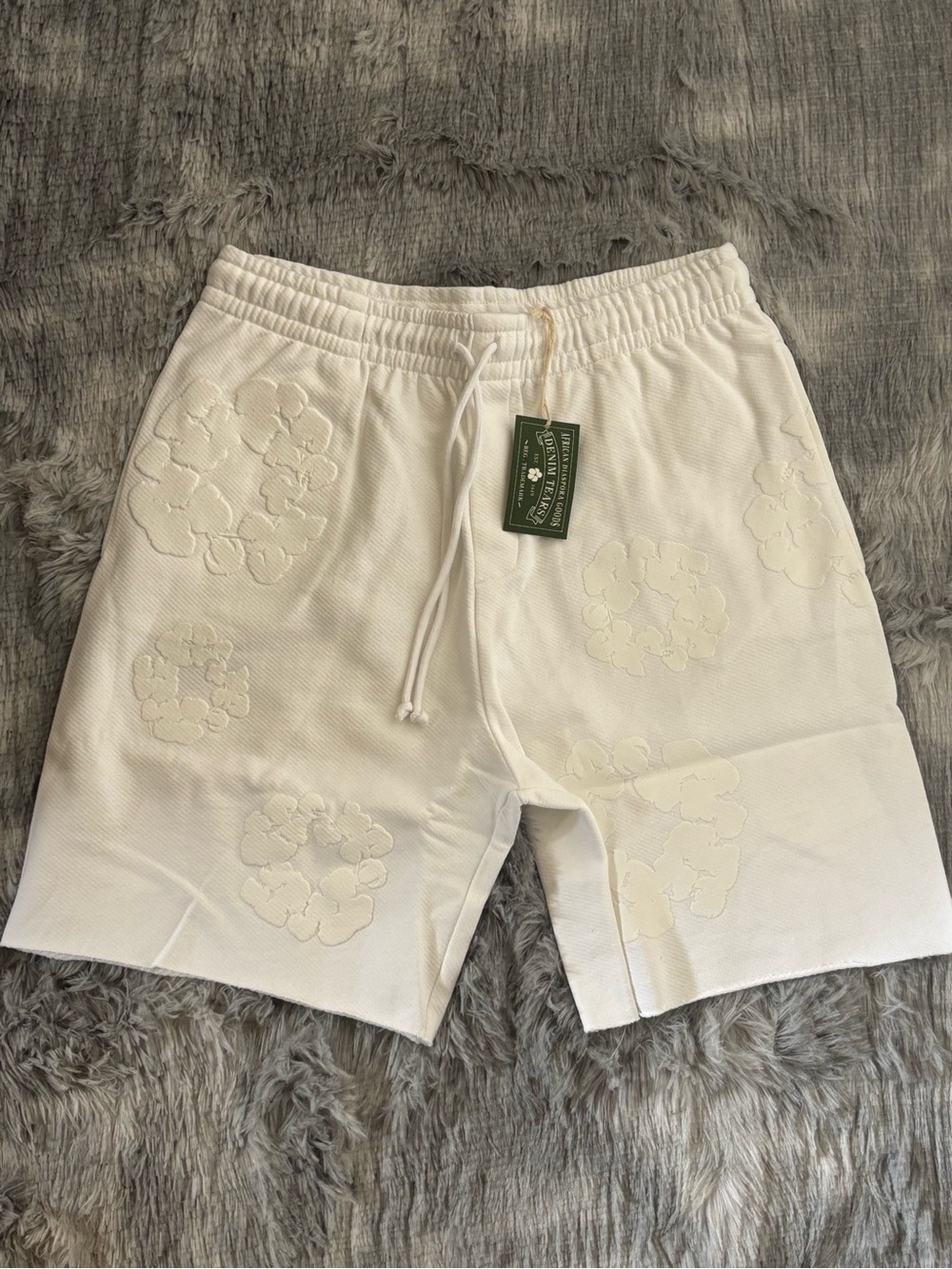 Monochrome Denim Tears Shorts White Size M